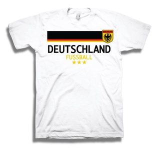 【cotton Tshirts👕】เสื้อยืดผ้าฝ้ายพิมพ์ลายขายดี เสื้อยืด พิมพ์ลาย Germany Deutschland Fussboccer World Cup สีขาว สําหรับผ