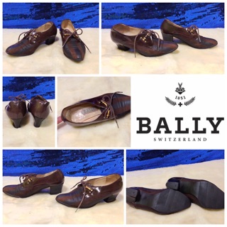 👠: Vintage Bally  Brown Booties Heel แท้💯%
