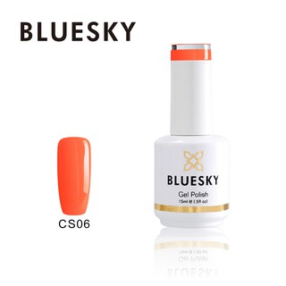 สีเจล Bluesky gel polish สีส้ม CS6