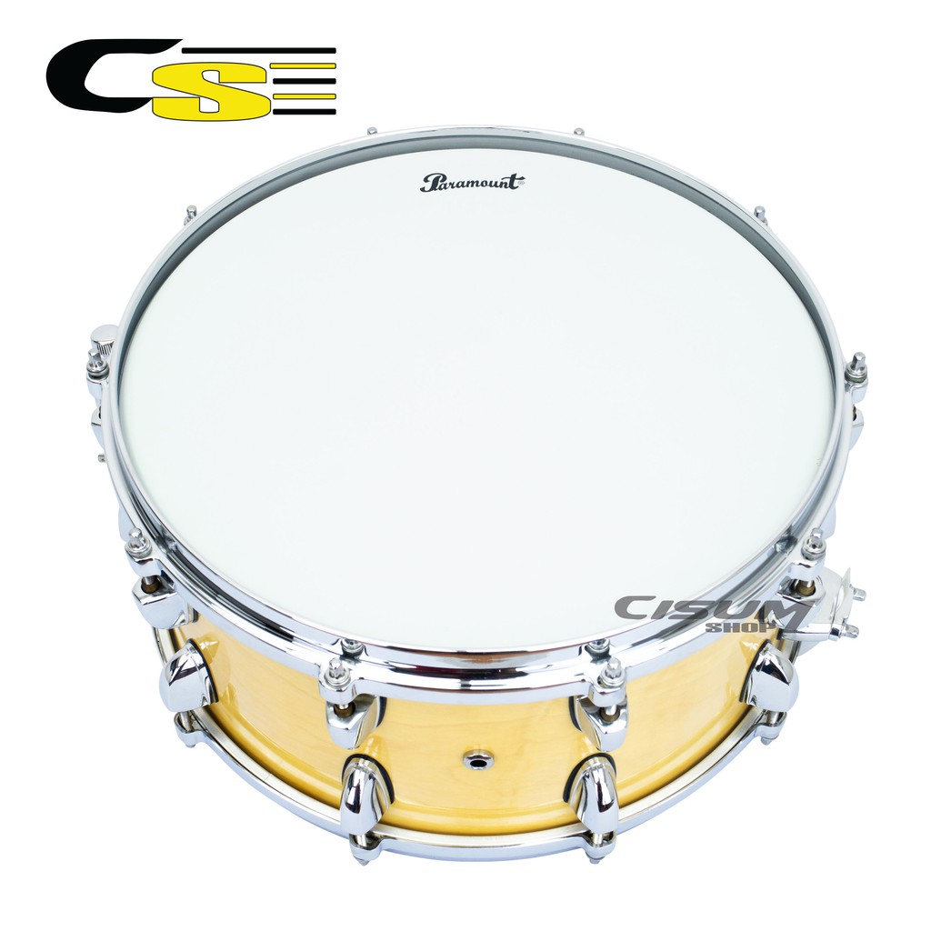 paramount-snare-drum-กลองสแนร์-14-x6-5-ไม้เมเปิ้ล-9-ชั้น-ยึดด้วยหลักทองเหลือง-10-หลัก-รุ่น-bd-sw1465ma