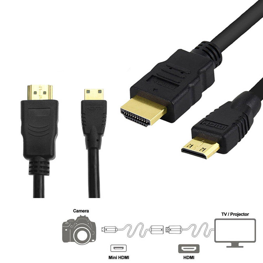 สาย-hdmi-to-mini-hdmi-full-hd-1080-p-ความยาว-2m-3m-ยาว5m-สีดำ