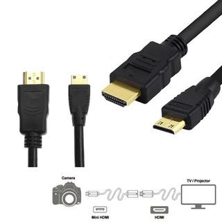 สาย HDMI TO Mini HDMI Full HD 1080 P ความยาว 2M ,3M, ยาว5M  สีดำ