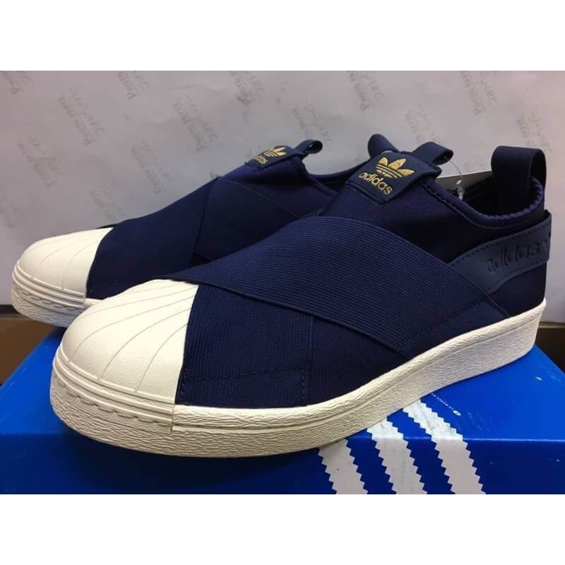 รองเท้าผ้าใบรุ่น-adidas-slip-on-blue