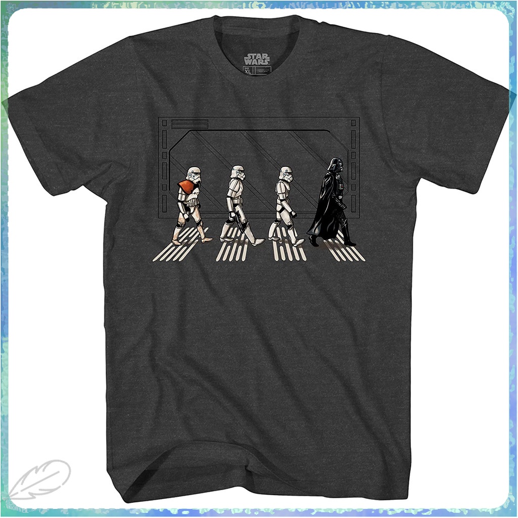 ขายดี-illicit-เสื้อยืดกีฬา-star-wars-death-star-road-stormtrooper-crossing-mens-t-shirt-short-sleeve-t-shirts