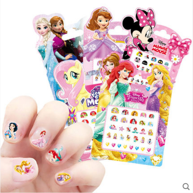 ภาพสินค้าสติ๊กเกอร์ติดเล็บลายเจ้าหญิง, cartoon nail stickers,toy,ของเล่น1 set of 5 sheets จากร้าน lly360788707.th บน Shopee ภาพที่ 4