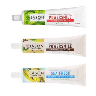 พร้อมส่ง 🇺🇸 Jason Natural, PowerSmile Whitening Paste, 6 oz (170 g)