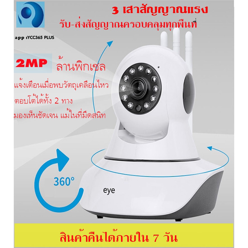FF-C2Yกล้องไร้สาย Full HD 1080P Wirless IP Camera 2.0ล้านพิกเซล ดูภาพ ...