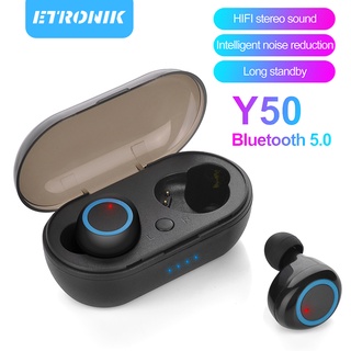 ภาพหน้าปกสินค้าETRONIK Y50 Tws หูฟังไร้สาย Bluetooth Gamer 9D หูฟังกีฬากันน้ำชุดหูฟังสเตอริโอสำหรับเล่นเกมพร้อมไมโครโฟน ที่เกี่ยวข้อง