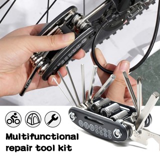 ชุดเครื่องมือซ่อมจักรยาน ชุดเครื่องมือซ่อม 16IN1 แบบพกพา อุปกรณ์ซ่อมจักรยาน