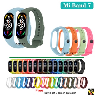 สายนาฬิกาข้อมือซิลิโคน แบบเปลี่ยน สําหรับ mi Band 7 Xiaomi Miband 7