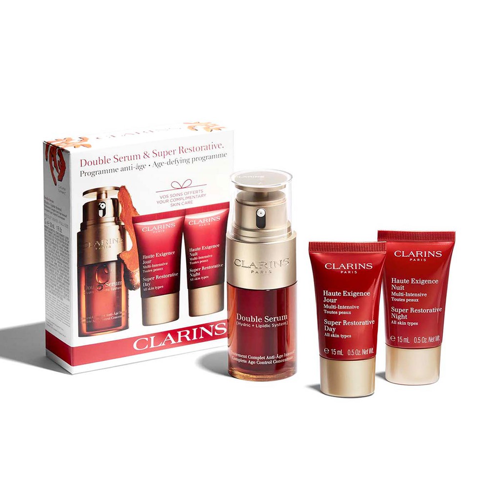 central-online-clarins-double-serum-with-super-restorative-set-central-online