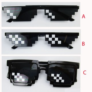 สินค้า G01 พร้อมส่ง - แว่นมายคราฟ Minecraft แว่นตา 8 บิต มายคราฟ Minecraft Thuglife แว่นตาแฟนซี