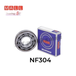 NSK / KOYO Japn ลูกปืนเม็ดหมอน NF304 NF-304 NF 304 วงนอก 52 mm. รูใน 20 mm. ความหนา 15 mm.