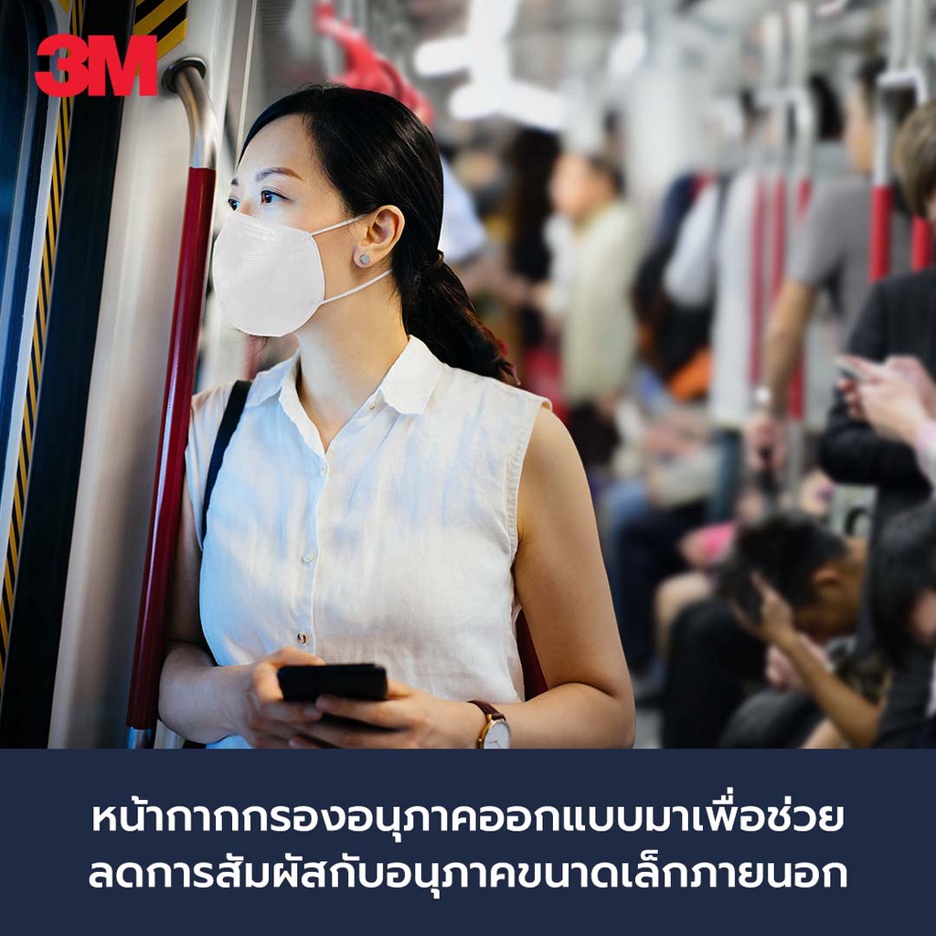 3m-หน้ากากป้องกันฝุ่นละอองขนาดเล็ก-กรอง-pm2-5-มาตรฐาน-kn95-สีขาว-สีดำ-20-ชิ้น-3m-kn95-particulate-respirator-mixed-color-pack-20