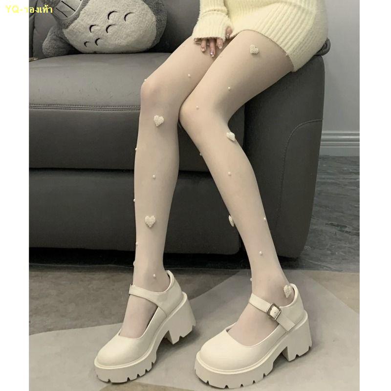 คะนอง-ญี่ปุ่นjkรองเท้าหนังขนาดเล็กผู้หญิงสีขาวด้านล่างหนายกแมรี่เจนรองเท้า2022ส้นหนารอบนิ้วเท้าshoes