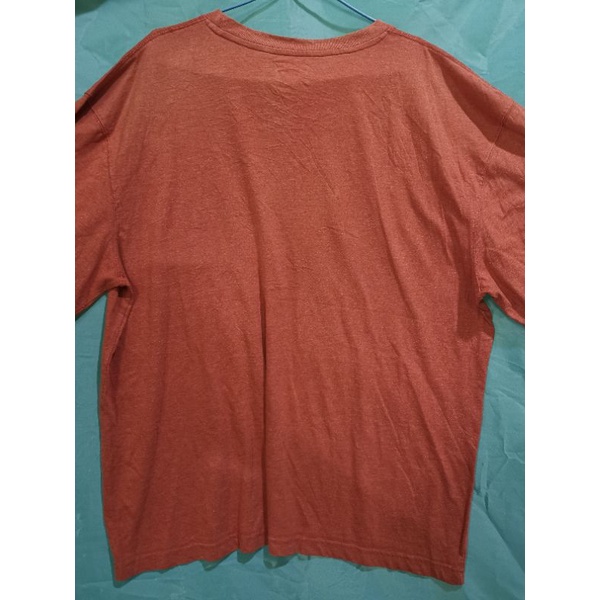 เสื้อยืดวินเทจ-มือ2-ยุค90-สีส้มอิฐ-size-2xl