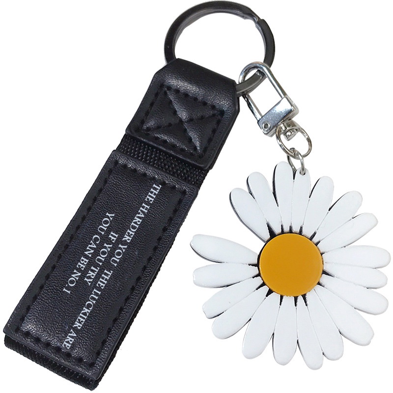 พวงกุญแจรถ-จี้ห้อยกระเป๋าเทรนด์-พวงกุญแจดอกเดซี่น้อยอะคริลิคใหม่