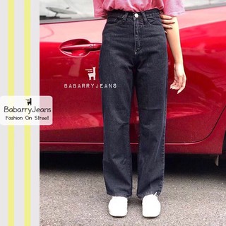 BabarryJeans ยีนส์ทรงกระบอกวินเทจรุ่นคลาสสิค (ORIGINAL) สีดำสโนว