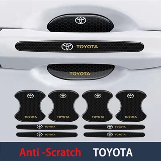 【Toyota/โตโยต้า】8 ชิ้น ติดมือจับประตูรถยนต์ เบ้ากันรอย(กันรอยขีดข่วนรถยนต์)ทุกรุ่น เรืองแสง