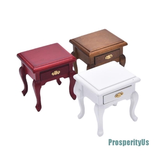 สินค้า Prosperityus โต๊ะลิ้นชัก แบบไม้ ขนาดเล็ก สําหรับตกแต่งบ้านตุ๊กตา