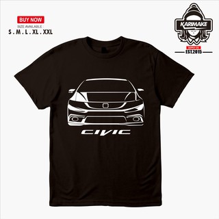 เสื้อยืด พิมพ์ลายรถยนต์ Honda Civic FB Karimake