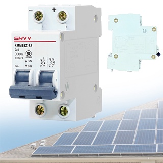 2Pole DC 400V Adjustable Automatic Reconnect Over Voltage Protection Relay MCB Circuit Breaker for Solar Photovoltaic