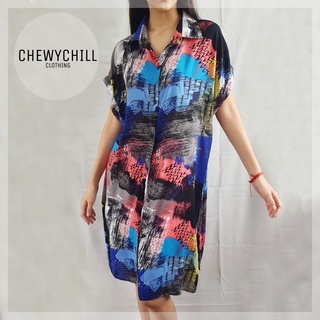ChewyChill-🌈เสื้อเชิ้ตคอปกตัวยาวสีสันสดใส🌈