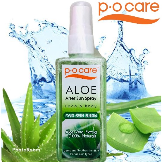 P.O CARE ALOE AFTER SUN SPRAY EXTRACT 100% NATURAL พีโอแคร์ อาฟเทอร์ ซัน  สเปรย์ 120 ml | Shopee Thailand
