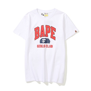 HH Original BAPE Letter สไตล์คลาสสิกโลโก้ยี่ห้อฤดูร้อนเสื้อยืดลำลอง M-XXXL เสื้อยืดผ้าฝ้าย