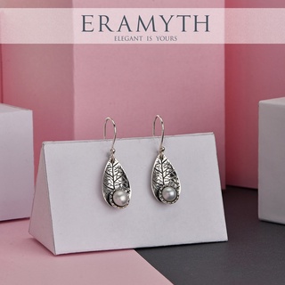 Eramyth Jewelry  ต่างหูเงินแท้ แบบห้อย ประดับด้วยมุกน้ำจืด คัดเกรด SLE-0094