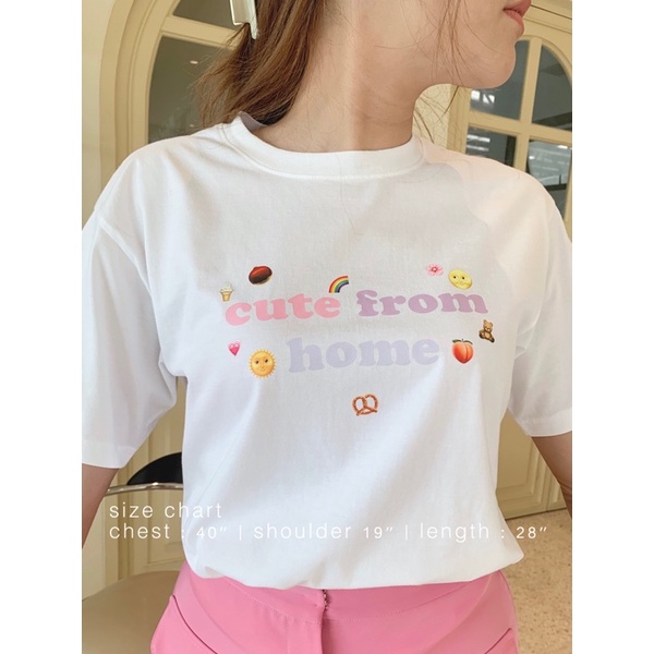 happy-comfy-cute-from-home-tee-เสื้อยืดโอเวอร์ไซส์ผ้านุ่ม-น่ารักแบบสุดพลัง-ใส่ทำงาน-ใส่อยู่บ้าน-ใส่ได้ทุกโอกาส