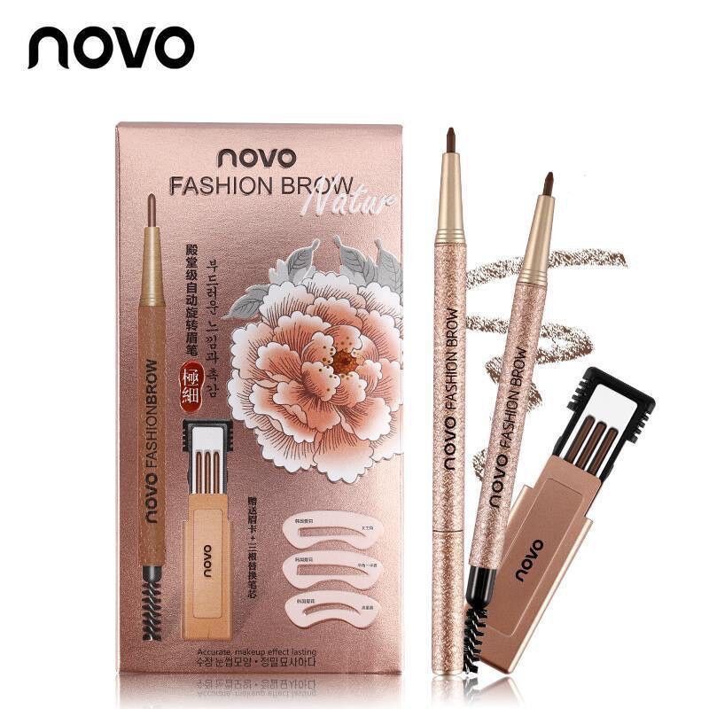 no-5146-novo-ดินสอเขียนคิ้ว-waterproof-eyes-makeup-eyebrow-pencil-eyeliner