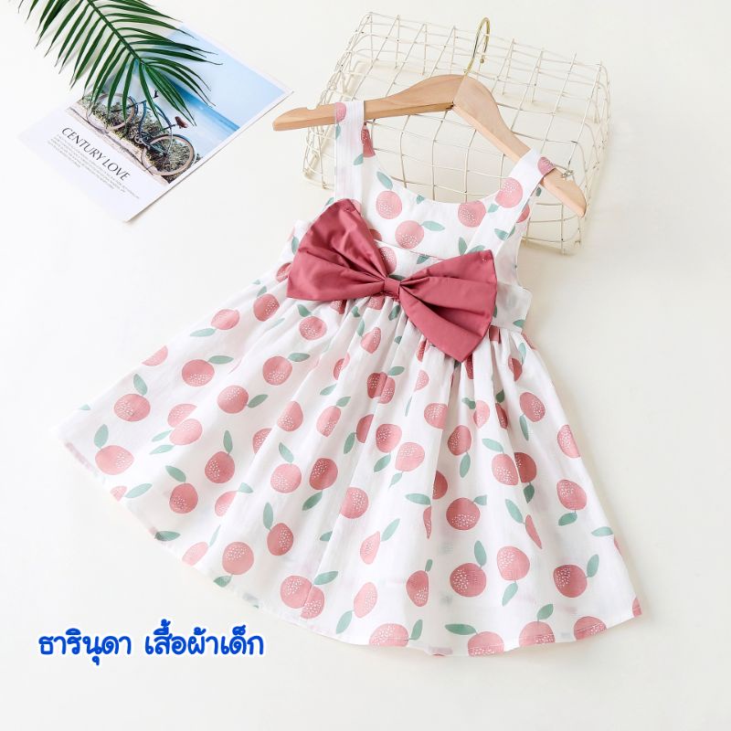 พร้อมส่งร้านไทย-เดรสแขนกุด-แต่งโบว์ใหญ่ด้านหลัง