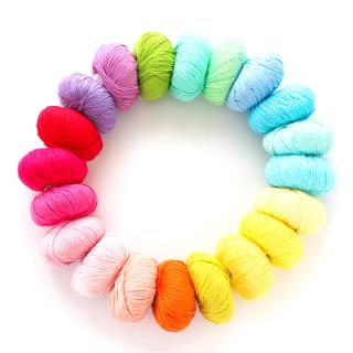 Home Sewing Supplies 50g/Ball Soft 100% Cotton Anti-pilling Crochet Knitted Yarn DIY Hand-knitted Multi Purpose 8 Strands Colorful