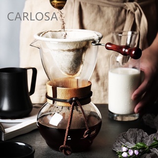 Carlosa. ถุงชงกาแฟ ถุงกรองกาแฟ  ผ้าสักหลาด พร้อมที่จับ ใช้ซ้ําได้ สําหรับชงกาแฟ