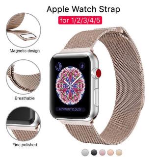 สายนาฬิกาข้อมือแม่เหล็ก สําหรับ Apple Watch Series 1 2 3 4 iwatch ขนาด 38 40 42 44 มม.