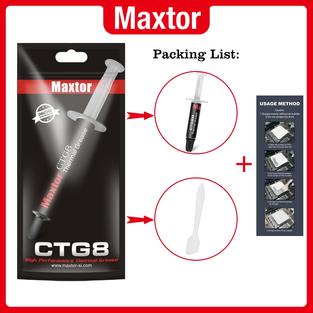 local-delivery-maxtor-ctg8-1g-thermal-paste-12-8w-mk-จาระบีระบายความร้อนที่มีประสิทธิภาพสำหรับ-cpu-gpu-ฮีทซิงค์