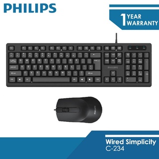 Philips เมาส์ + คีย์บอร์ด Combo C234 SPT6234 Mouse &amp; Keyboard