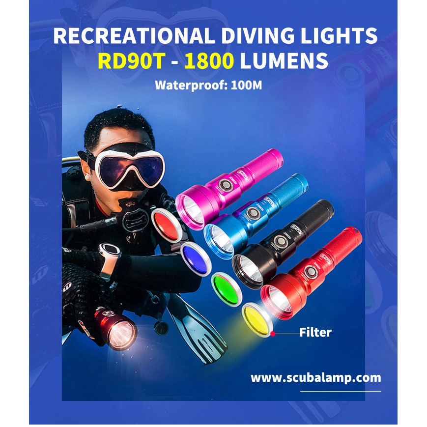 SUPE RD90T 1800 lumen (Dive Light/Focus Light) | Shopee Thailand