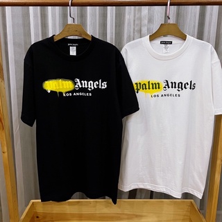 T-shirt  เสื้อยืดแขนสั้น Palm Angels สเปรย์เหลืองS-5XL