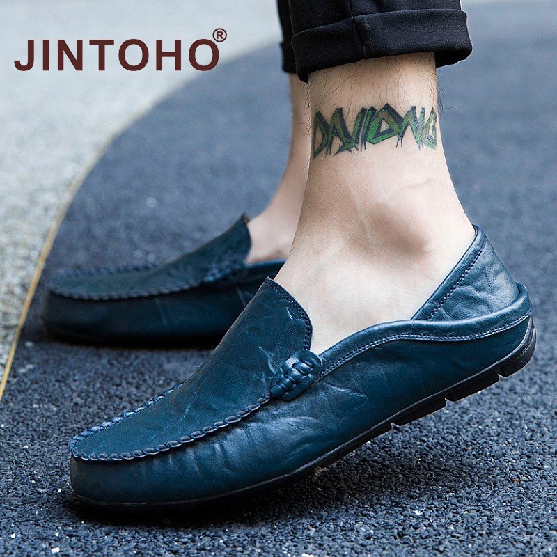 ภาพหน้าปกสินค้ารองเท้าโลฟเฟอร์หนัง สำหรับผู้ชาย จากร้าน jintoho.th บน Shopee