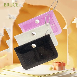 Bruce กระเป๋าสตางค์ ขนาดเล็ก แบบพกพา ใส กันน้ํา จี้การ์ด กระเป๋าจัดเก็บรูปภาพ กระเป๋าเหรียญ