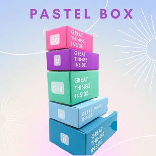 กล่องพัสดุ กล่องไปรณีย์ Pastel (แพ็ค20ใบ) 🔥พร้อมส่ง🔥 กล่องเบอร์ 00-0-0+4-A-B-C กล่องน่ารัก กล่องหนา ถูกที่สุด สี พาสเทล