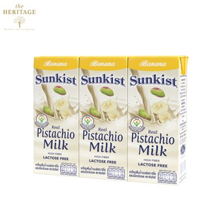 ภาพหน้าปกสินค้าซันคิสท์ น้ำนมพิสทาชิโอ ผสมเนื้อกล้วยบด 180 มิลลิลิตร (แพ็ค 3 กล่อง) Sunkist Pistachio Milk with Banana Puree ที่เกี่ยวข้อง