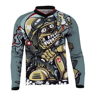 【COD】 พร้อมส่ง 2022 ใหม่ เสื้อกีฬาแขนยาว ลายแอนิเมชั่น Downhill Racing สําหรับขี่จักรยานยนต์