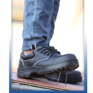สินค้า รองเท้าเซ็ฟตี้ รองเท้าหัวเหล็ก ป้องกันการแทงทะลุ กันแรงกระแทก รองเท้านิรภัย หนังหัวเหล็ก GM012