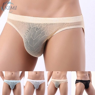 สินค้า KIMI-Men Underwear Breathable Briefs Comfortable Nylon Panties Transparent Ultra-thin