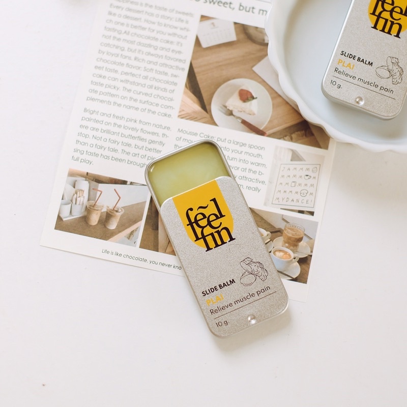 Feelfin Aromatic Balm ไพล 💛 (ช่วยแก้ปวดเมื่อย) | Shopee Thailand