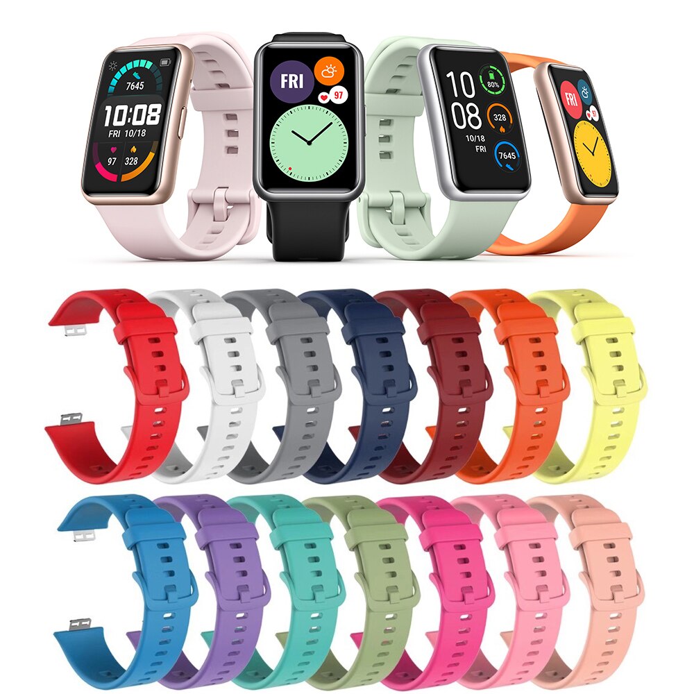 ภาพหน้าปกสินค้าสายนาฬิกาข้อมือ ซิลิโคน สําหรับ Huawei Watch Fit New Smartwatch