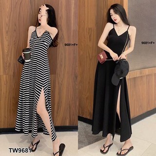 Ak9681 Maxi Dress แม็กซี่เดรสสายเดี่ยว